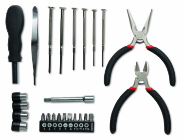Logo trade business gifts image of: 26 pcs tool in aluminium case