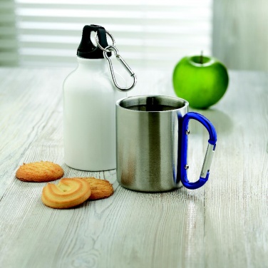Logo trade promotional gifts image of: Metal mug & carabiner handle