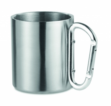 Logo trade promotional items image of: Metal mug & carabiner handle