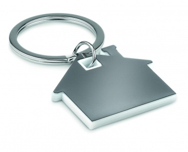 Logo trade promotional product photo of: House shape plastic key ring Rezekne
