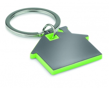 Logotrade promotional giveaway image of: House shape plastic key ring Rezekne
