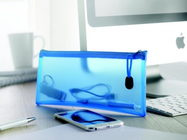 Logo trade promotional giveaways image of: PVC pencil case