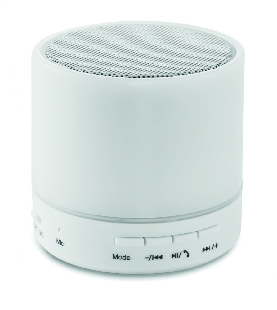 Logotrade promotional item picture of: Round wireless speaker LED