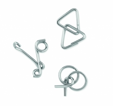 Logotrade promotional giveaway image of: Set of 3 metal brain teasers