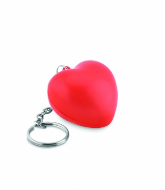 Logo trade promotional giveaways image of: Key ring with PU heart Ogre
