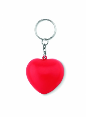 Logo trade promotional giveaways picture of: Key ring with PU heart Ogre