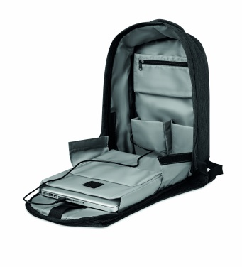 Logo trade business gifts image of: 2 tone backpack incl USB plug