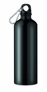 Logo trade advertising products picture of: Single-walled 750 ml aluminum bottle with a carabiner and customizable printing