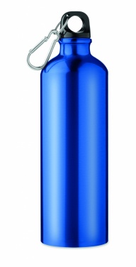 Logotrade advertising products photo of: Single-walled 750 ml aluminum bottle with a carabiner and customizable printing