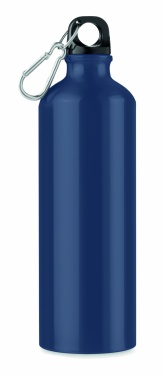 Logotrade advertising product image of: Single-walled 750 ml aluminum bottle with a carabiner and customizable printing