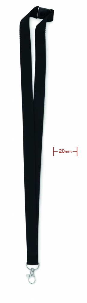 Logotrade promotional products photo of: Lanyard with metal hook 20 mm