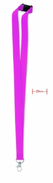 Logo trade promotional giveaways image of: Lanyard with metal hook 20 mm