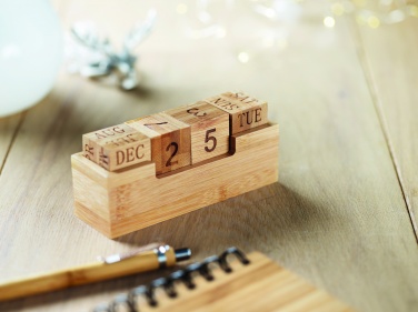 Logo trade promotional merchandise image of: Bamboo calendar