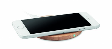 Logo trade business gift photo of: Wireless charger bamboo 5W