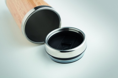 Logo trade promotional giveaways picture of: Double wall bamboo flask 430ml