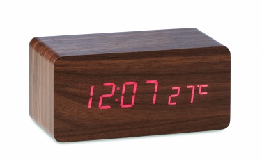 Logo trade promotional giveaway photo of: LED clock/5W wireless charger