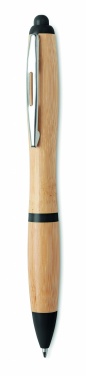 Logo trade advertising products picture of: Ballpoint pen made of ABS and bamboo
