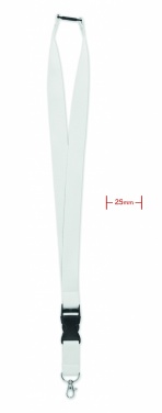 Logo trade advertising product photo of: Lanyard with metal hook 25mm