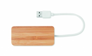 Logotrade business gift image of: Bamboo USB 3 ports hub