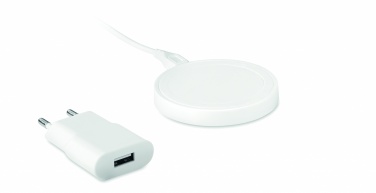 Logo trade promotional gifts picture of: Wireless charger travel set