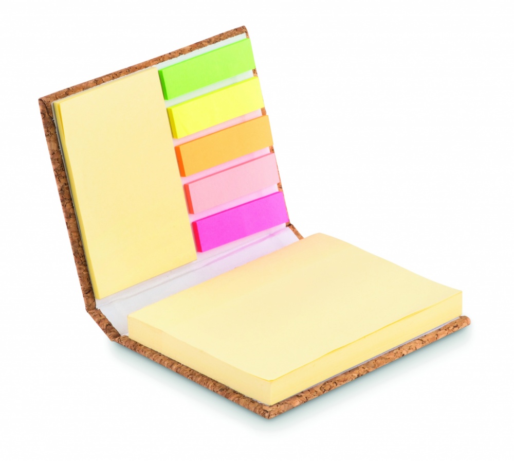 Logo trade corporate gifts picture of: Cork sticky note memo pad