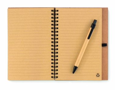Logo trade promotional giveaway photo of: Cork notebook with pen