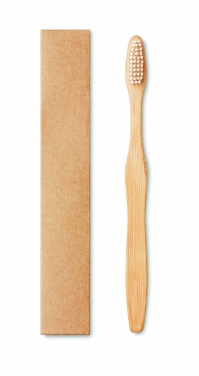 Logo trade promotional gift photo of: Bamboo toothbrush in Kraft box