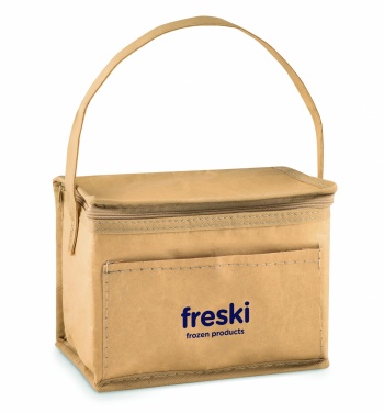 Logo trade promotional items image of: 6 can woven paper cooler bag