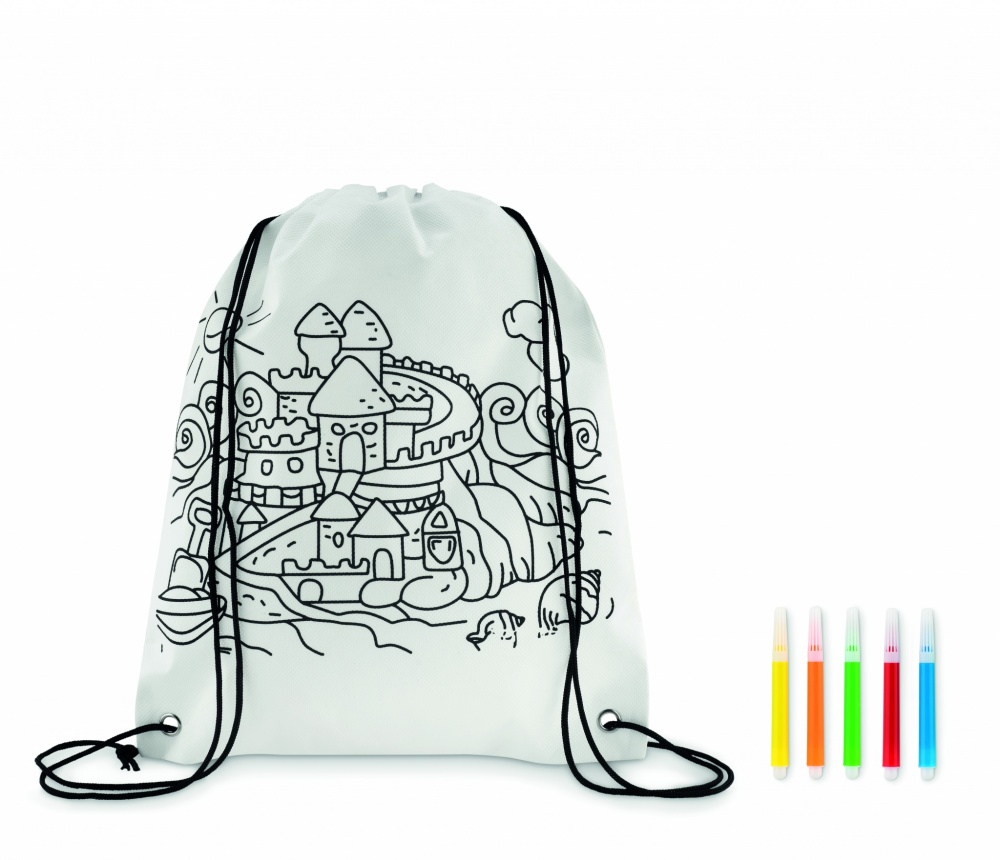 Logo trade promotional product photo of: Non woven kids bag with pens