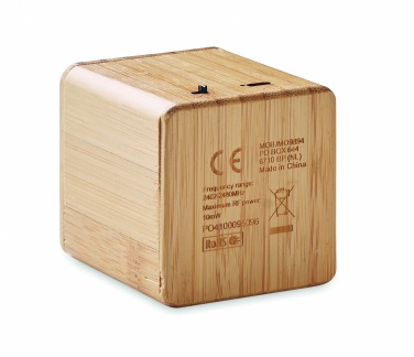 Logo trade promotional gifts picture of: Bamboo wireless speaker
