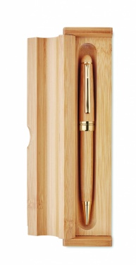 Logotrade business gifts photo of: Bamboo twist-action ballpoint pen in a box