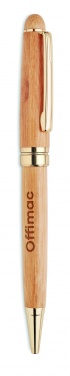 Logotrade promotional items photo of: Bamboo twist-action ballpoint pen in a box