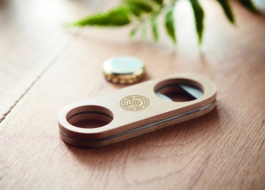 Logotrade promotional giveaway image of: Oval Bamboo bottle opener VALBAMPER
