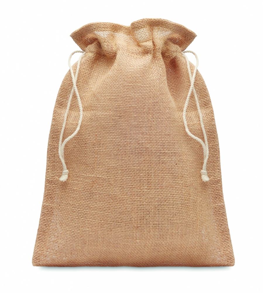 Logotrade business gifts photo of: Small jute gift bag 14 x 22 cm