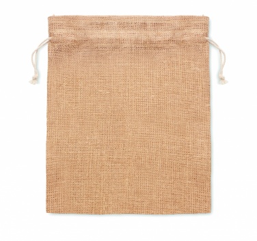 Logo trade corporate gifts image of: Small jute gift bag 14 x 22 cm