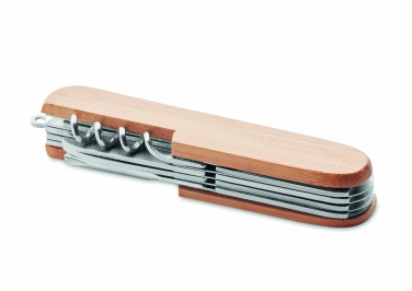 Logo trade promotional items image of: Multi tool pocket knife bamboo