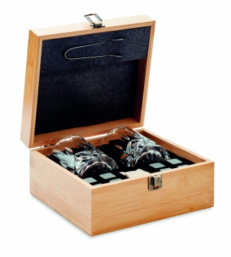 Logotrade promotional giveaway image of: Whisky set in bamboo box