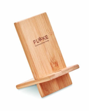 Logotrade promotional product image of: Bamboo phone stand/ holder WHIPPY