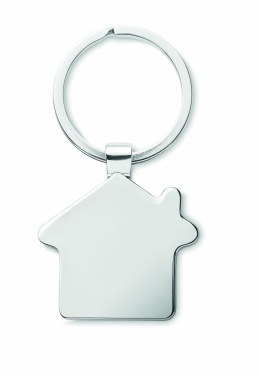 Logo trade corporate gifts image of: House key ring metal bamboo NORDIC