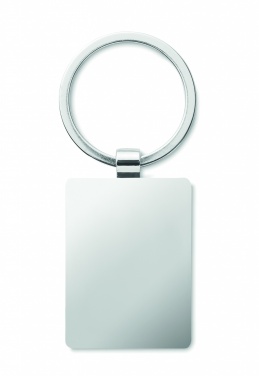 Logo trade corporate gifts picture of: Rectangular key ring bamboo WEST