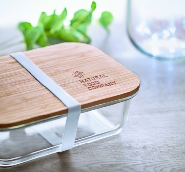 Logotrade business gift image of: Glass lunchbox with bamboo lid