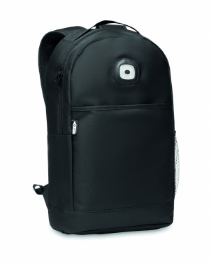 Logo trade promotional gift photo of: Backpack in RPET & COB light