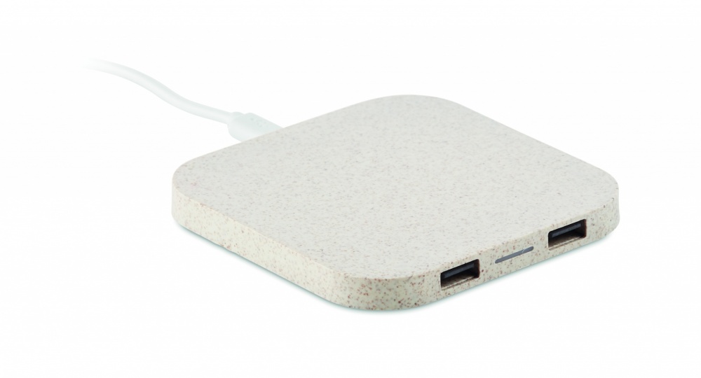 Logotrade promotional giveaway image of: Hub charger wheat straw/ABS 5W