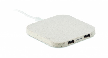 Logotrade promotional items photo of: Hub charger wheat straw/ABS 5W
