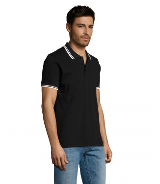Logo trade corporate gifts image of: PASADENA men polo 200g