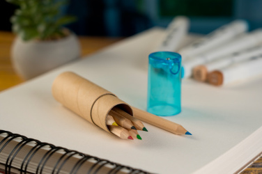 Logo trade promotional giveaways picture of: Wooden crayons BECKY