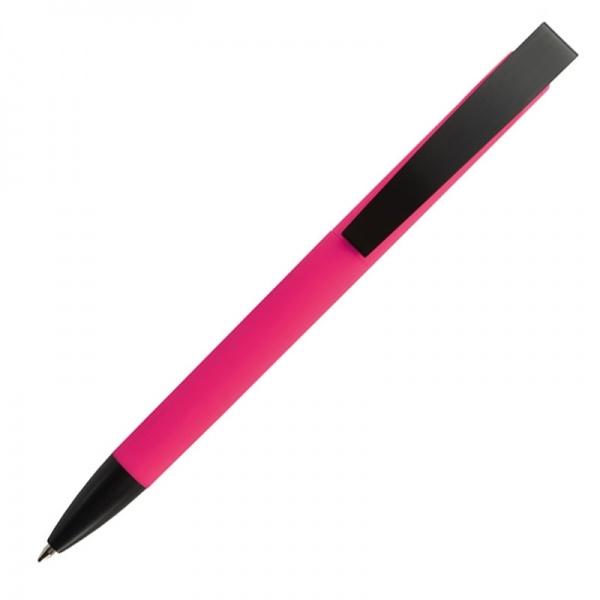Logotrade promotional products photo of: Metal ballpen soft touch BRESCIA