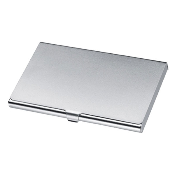 Logo trade promotional merchandise picture of: Metal business card holder CORNWALL
