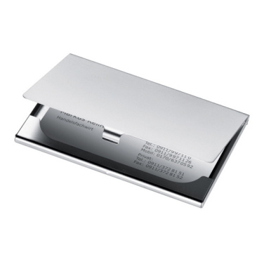 Logo trade advertising product photo of: Metal business card holder CORNWALL