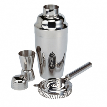Logo trade promotional merchandise picture of: Metal cocktail set, 3-piece MESSINA